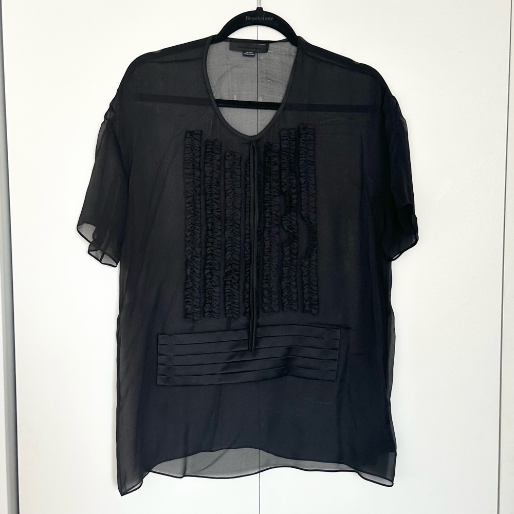Alexander Wang 100% Silk Blouse - Black - Picture 2 of 9